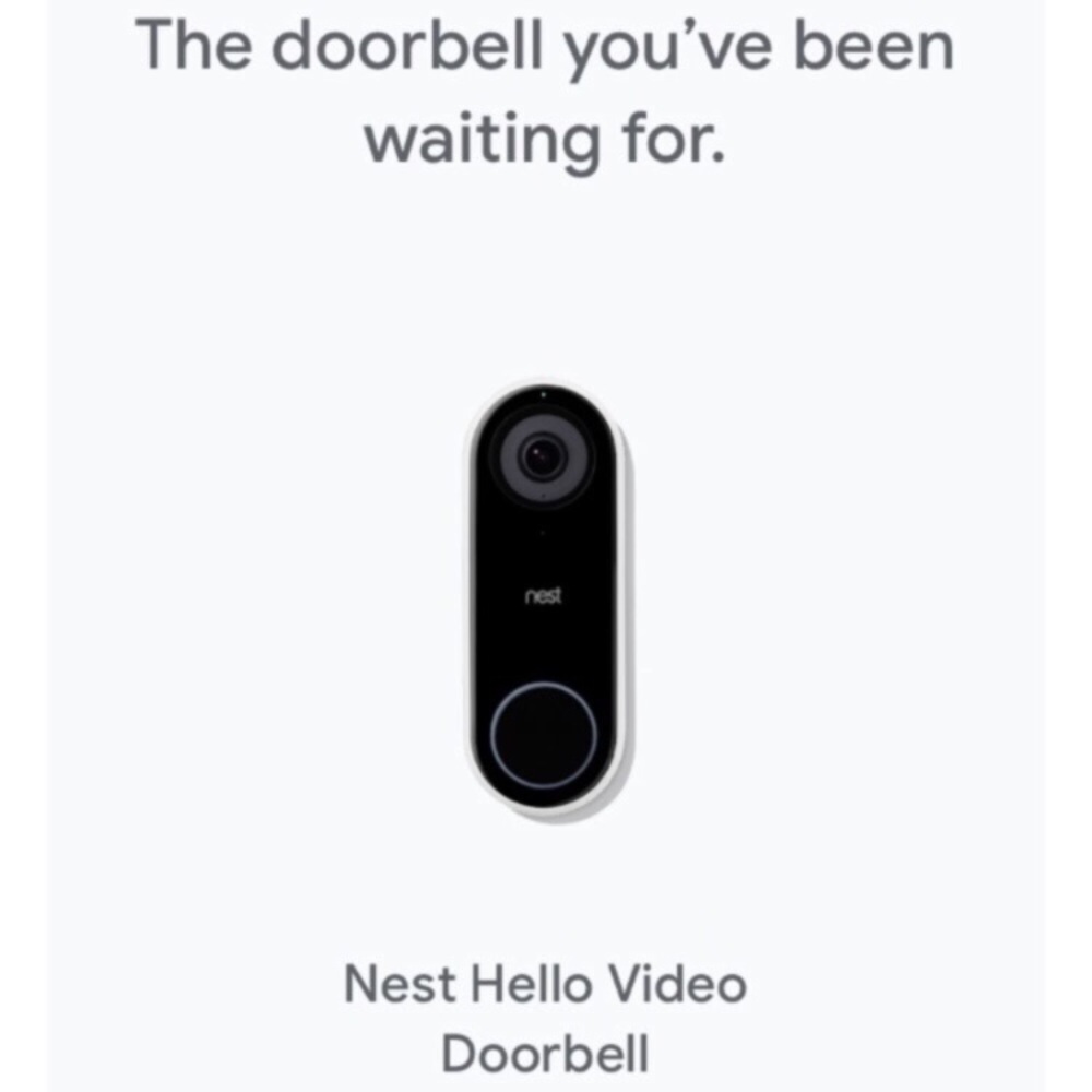 NEW Google Nest Hello Better Wifi Smart Doorbell